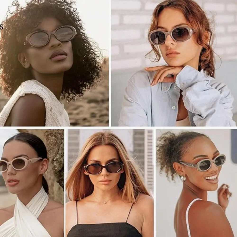 Amber Brown Gold Cross Sunglasses